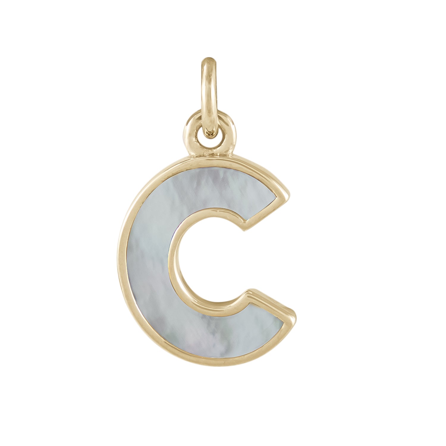 Mother of Pearl Initial Pendant