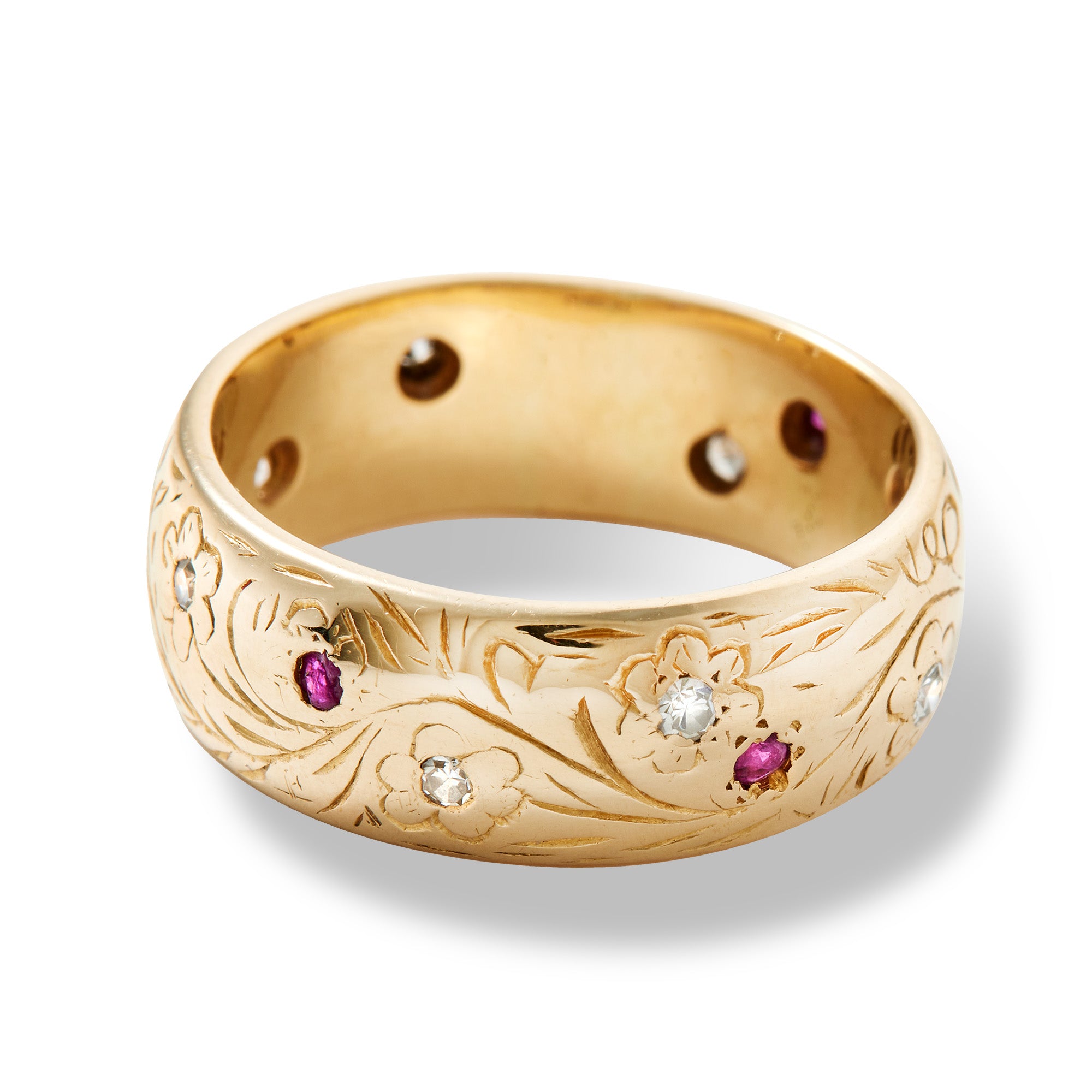 Etched Floral Band