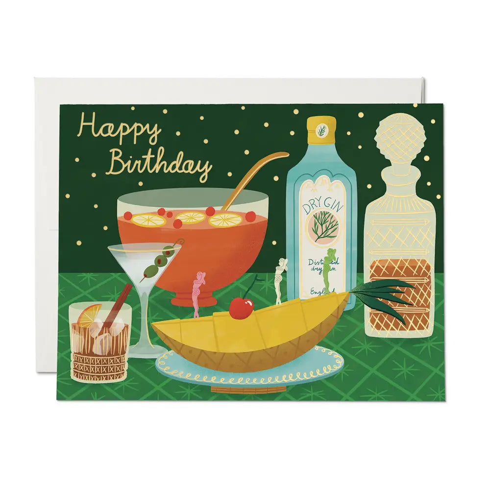 Boozy Happy Birthday Greeting Card