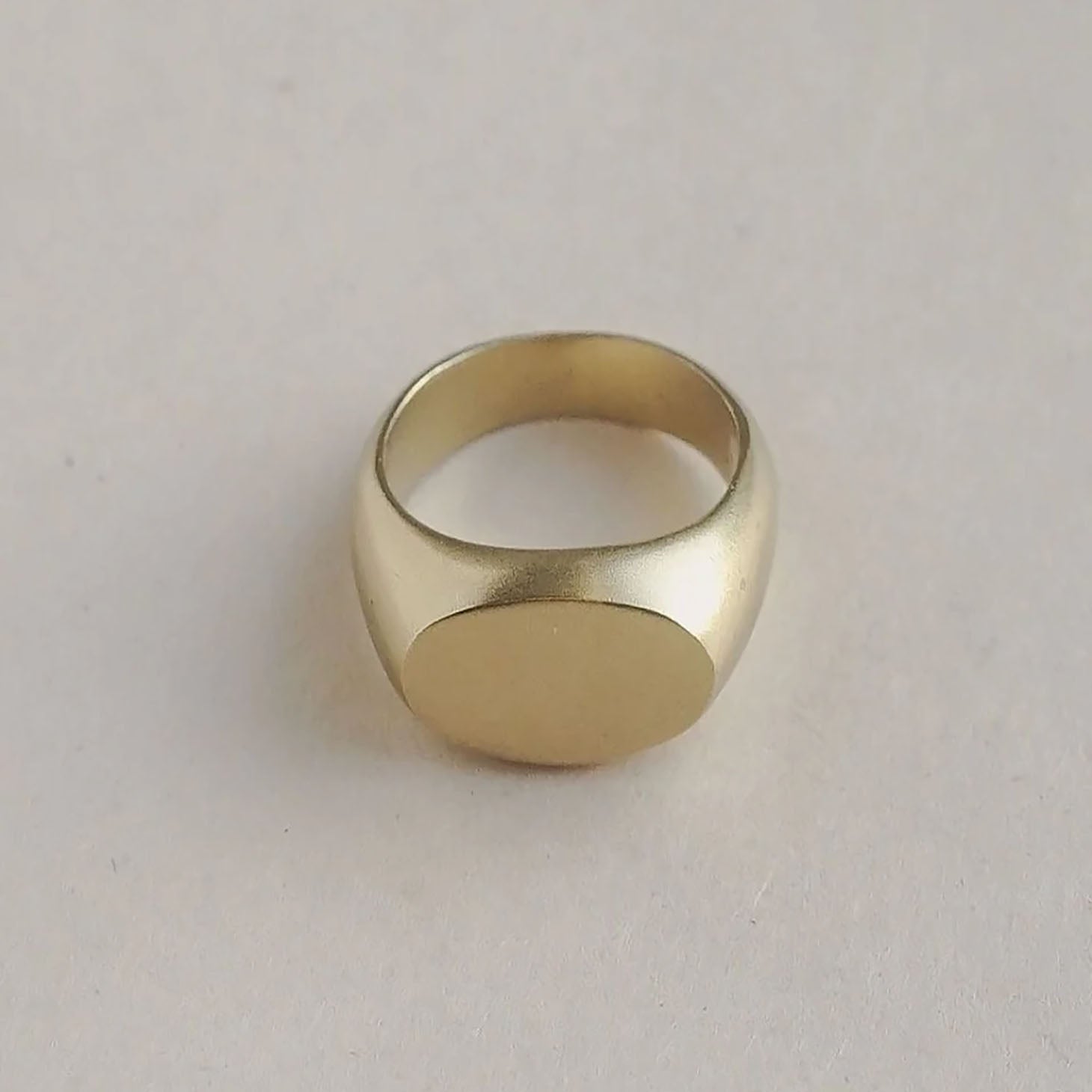 Oval Brass Signet Ring