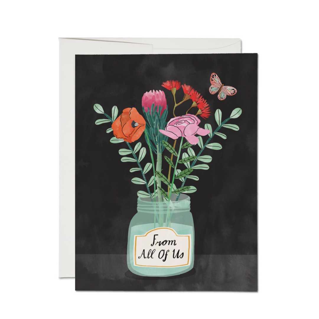 Flowers From Us Greeting Card